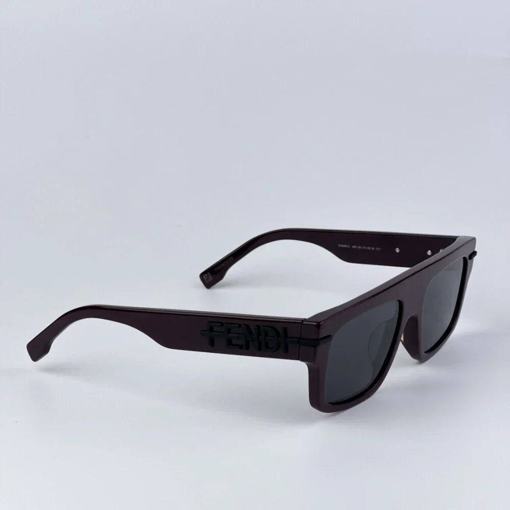 Fendi FE40091U FENDIGRAPHY 69A BRAND NEW Sunglassses Bordeaux Grey Unisex